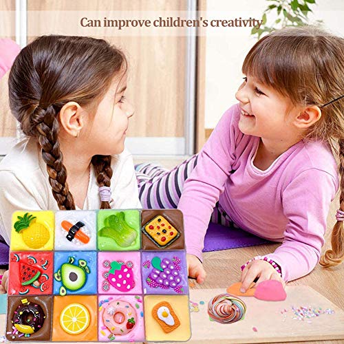 SIMUER Wolk Klei, Katoenen modder, DIY Fluffy Slime Fruit Schotel Slijm Groente Cake Slijm Modder Kinderen Intellectuele… - Image 7