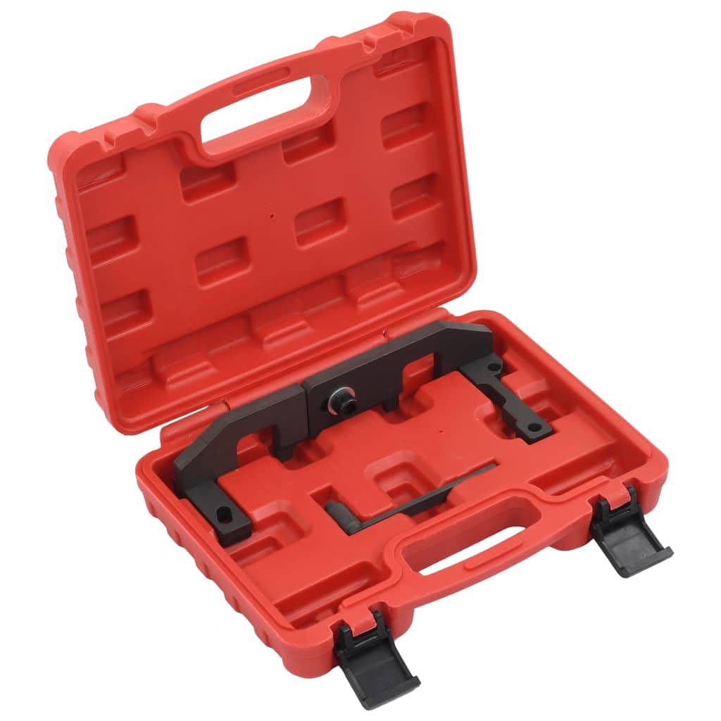 Juego de 2 herramientas de ajuste del motor para Peugeot Citroen con maletín, acero resistente, para control del motor, árbol de levas, junta de culata, modelo 208, C3, 1.0/1.2 VTI, taller