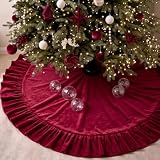 Velvet Christmas Tree Skirt, 60 Inches, Bow Style...