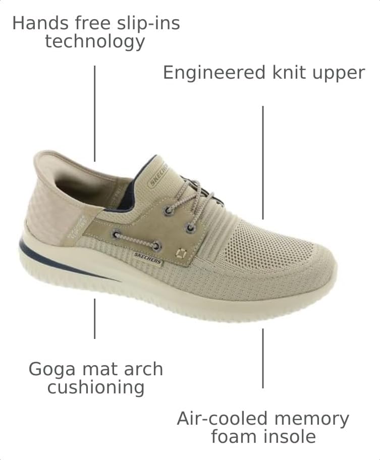 Image of Skechers Men's Delson 3.0 Roth Loafer | Casual, Slip-ins, Air-Cooled Memory Foam, Goga Mat Arch, Vegan
