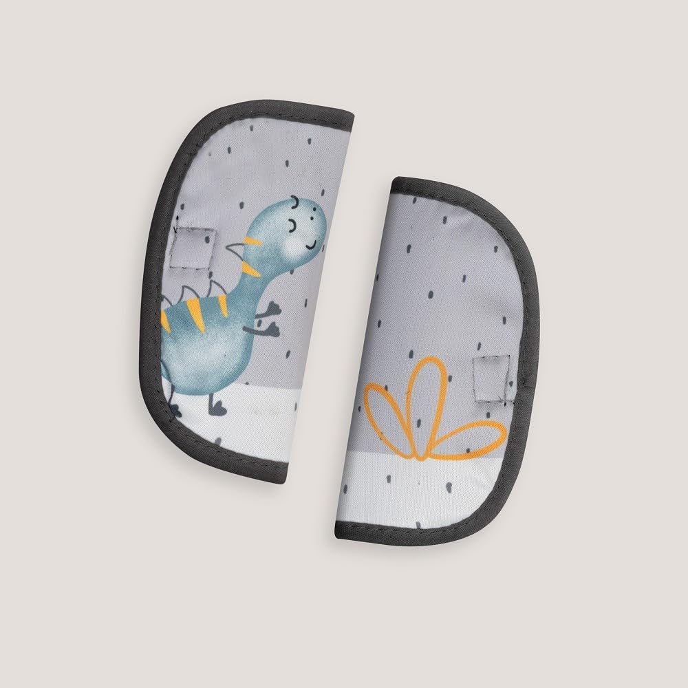 Interbaby Materassino per passeggino, universale, estivo, con palma, grigio, traspirante, confortevole, 100% cotone, 84 x 34 cm, protezioni per imbracatura