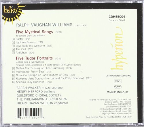 Image secondaire de Vaughan Williams : Mystical Songs No1-05, Tudor Portraits