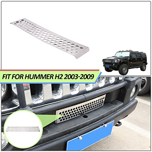 Image of Honeycomb Mesh Grill Spoiler Bumper Vent for Hummer H2 2003-2009, Front Bumper Vent Mesh Grille Cover, Front Grill Mesh Grille Grid Inserts Bezel Cover Panel, Car Front Bumper Trim