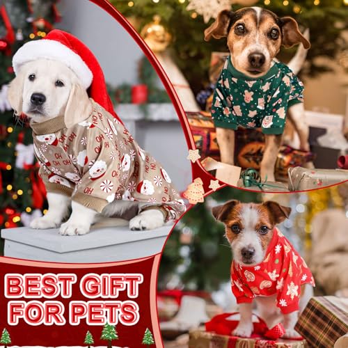 Juego de 6 pijamas navideñas para perros talla S miniatura 5