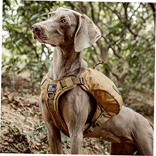 OneTigris CAMELUS Hunderucksack Reißen Camping Wandern Hundebackpack für M/L Größe Hunde (L, Coyote Braun)