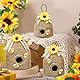 Bienenstock-Dekor, 3er-Pack, Bauernhaus-Bienen-Dekorationen, rustikale Bienen-Heimdekoration, Frühlings- und Sommer-Bienen-Heimdekoration für Küche, Wohnzimmer und Regale, Sonnenblumen-Dekorationen