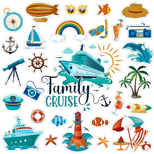 Imanes Decorativos para Puertas Tema Crucero Familia 28 Piezas