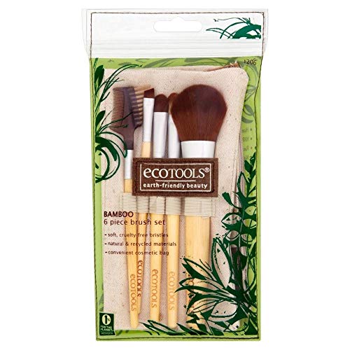 Authentic Organic Natural EcoTools BAMBOO Starter Makeup Brush Set Eco Tools Make up (6 piece starter brush)