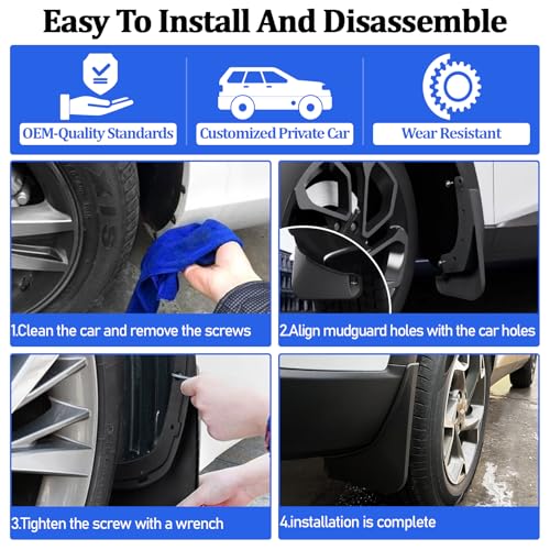 Image of Mud Flaps Compatible with Chevy Trax 2025 2024,All-Weather 4pcs Splash Guards Easy Installed for Chevrolet Exterior Protection Accessories,Easy Clean No Drilling Required Front and Rear Fender