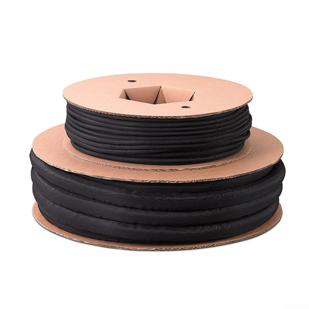 15M Flexible For Braided Split For Cable Sleeving Tubing for Wire Harness Protection and For Cable Organization Resistant to Wear and Bit Damage
