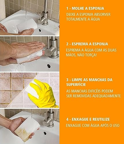 Kit 20 Esponja Mágica Remove Tira Mancha Bucha Limpa Parede Tenis Chao