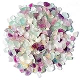 DEEDOCHY Aquarium Gravel,Rocks for Plants Indoor,0.44lb Fluorite Aquarium Gravel Rocks,Crystal Chips Stone Crushed Quartz for Crafts, Vases Filler, Succulent Plants, Aquarium Gravel Rocks (Fluorite)