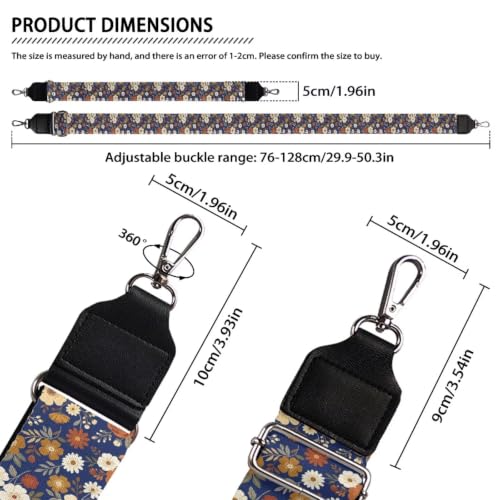 Image of Adjustable Purse Strap Replacement, Wide Shoulder Canvas Bag Strap, Crossbody Handbag Strap