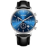 Metallgehäuse macht es super langlebig. Ausgestattet mit Lederband, Linien Kurven der Uhr passen perfekt das Handgelenk, angenehm zu tragen. Dornschließe, klassischer Stil, so dass diese Uhr leicht an- und auszuziehen ist.