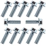 BEONEO 551664 for Chevy Intake Manifold Bolt 3/8-16x1 Chevrolet V8 Small Blocks 265 283 305 327 350 383 400 1955-1995 for MS 90314-2 Intake Manifold Gasket Zinc Coated 12 Bolts Gen I Heads