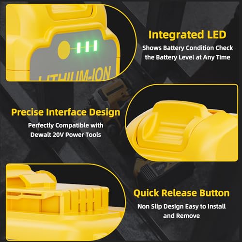 Image of Upgraded 2Pack 7.0Ah DCB120 Battery Replacement for Dewalt 12V Lithium-ion Battery Compatible with 12 Volt Max DCB120 DCB121 DCB123 DCB127 DCB122 DCB124 Cordless Power Tools