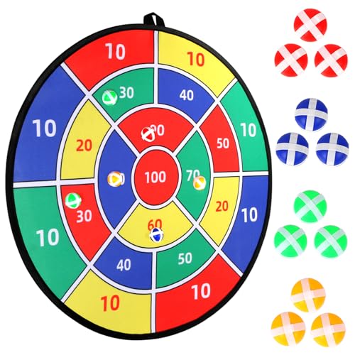 Toys Gifts for Kids Boys Daughter Son Birthday 29' Large Dart Board for Kids, Double-Sided Kids Dart...