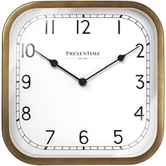 Presentime & Co 10 " Anton Vintage Square Clock, Silent No Ticking, Wall & Mantel 2 in 1 Clock Presentime & Co 10 " Anton Vintage Square Clock, Silent No Ticking, Wall & Mantel 2 in 1 Clock item