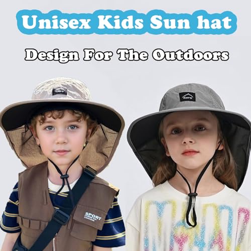Image of ZOORON Kids Sun Hat with Neck Flap UPF 50+ Beach Hats for Baby Boys Girls
