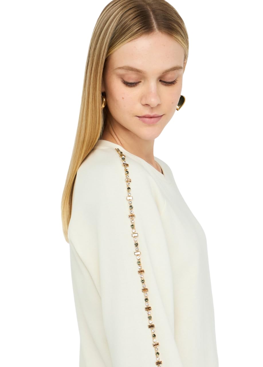 Liu Jo Felpa Girocollo Invernale Donna Better con Strass TF5114