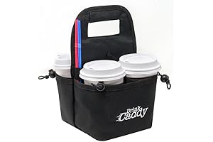 4-Cup Drink Caddy Portable Drink Carrier and Reusable Coffee Cup Holder