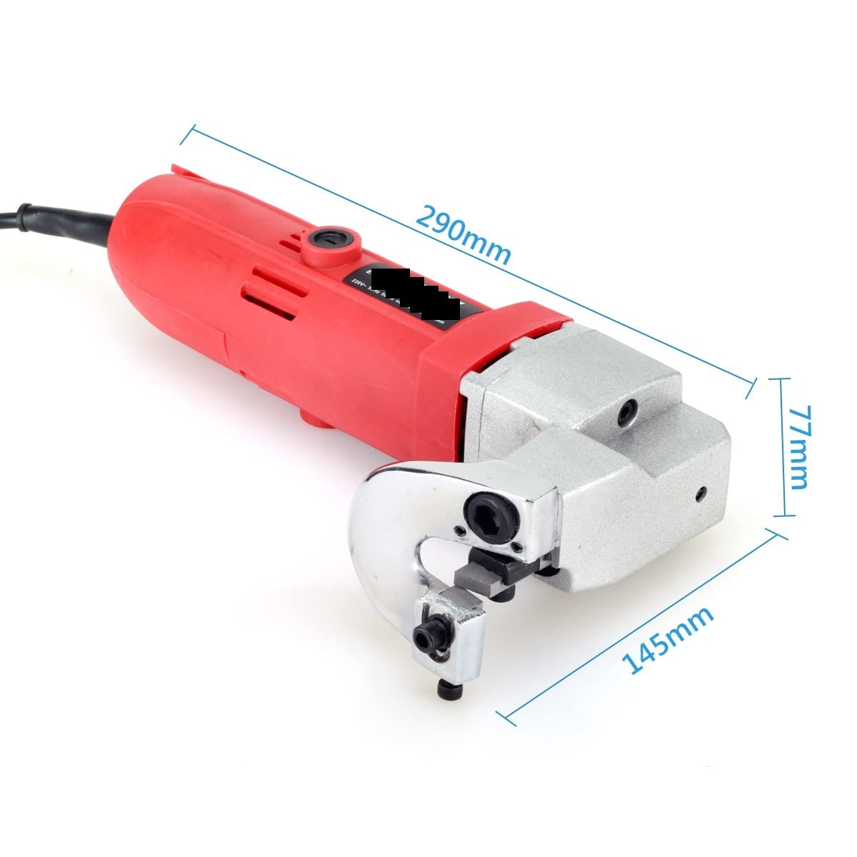 Tijeras de Esquilar, Tijera eléctrica de 580W, cortador cizalla chapa, capacidad corte 2,5mm, tijera for cortar placa Metal