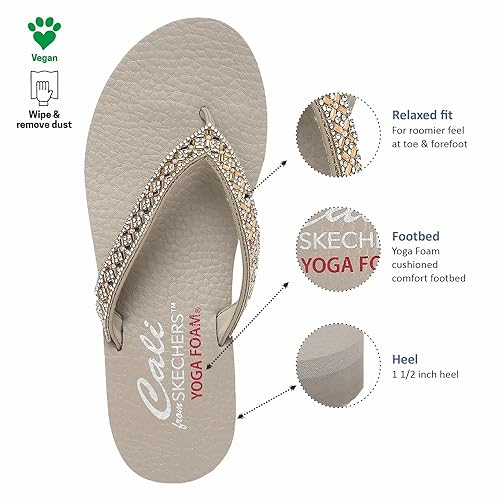 Image of Skechers Women Meditation Lotus Bae Flip Flops
