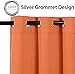 MYSKY HOME Orange Blackout Curtain for Bedroom, Single Panel Curtains for Living Room 84 Inch Long Curtains Grommet Thermal Insulated Room Darkening Curtain 1 Curtain Panel 52 x 84 Inch Burnt Orange