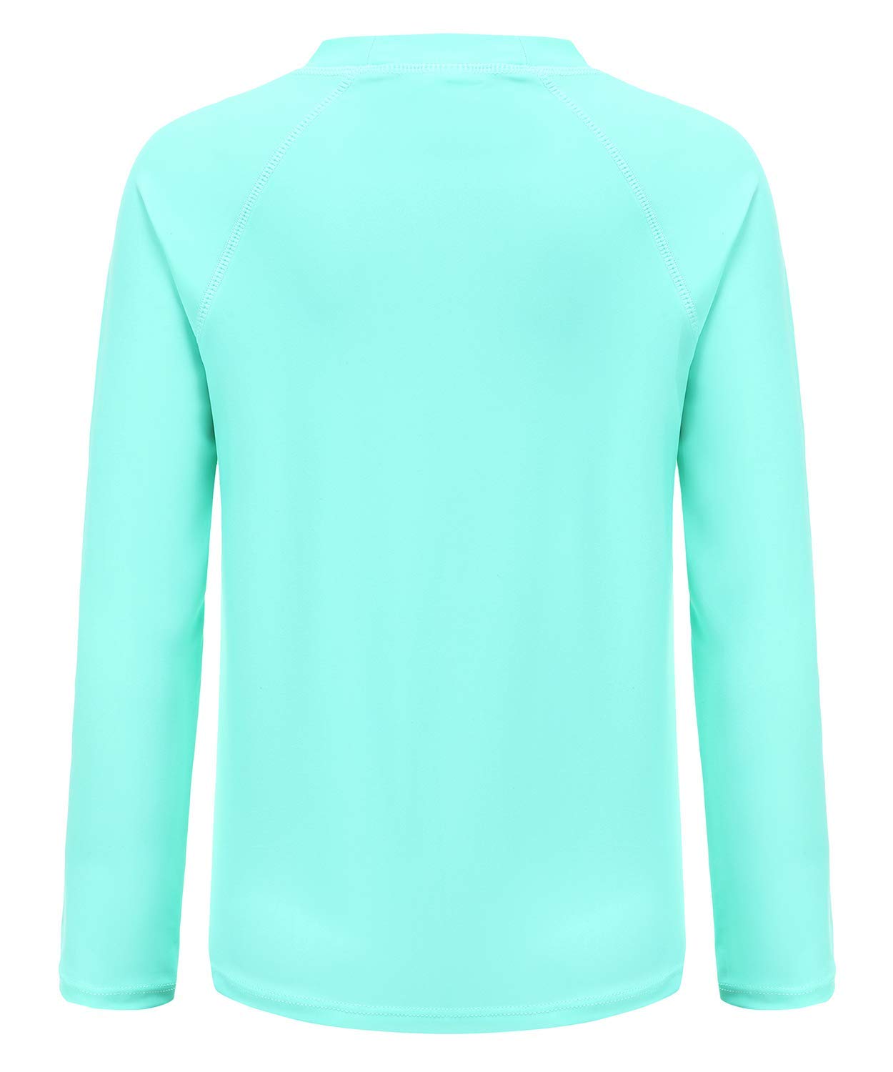 HowJoJo Girls Rash Guard Shirts Long Sleeve Swim Shirt UPF 50+ Swim Suit Green 8T