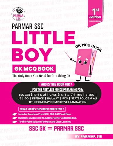 Parmar SSC Little Boy | GK MCQ Book For Practicing GK | English Medium | 1st Edition, 2025 | Useful For SSC CGL and CHSL (Tie