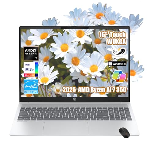 HP 2025 OmniBook 5 16C` AI m[gp\R - AMD Ryzen AI 7 350 - Copilot+ PC - 2K (1920 x 1200) ^b`XN[ - 16GB  - 2TB SSD - Window