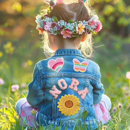 Kosmickiss Customized Kids Denim Jacket Designs Special Arch Names | Back To School Gifts For Students | Kids Clothes Girls Size 1-84