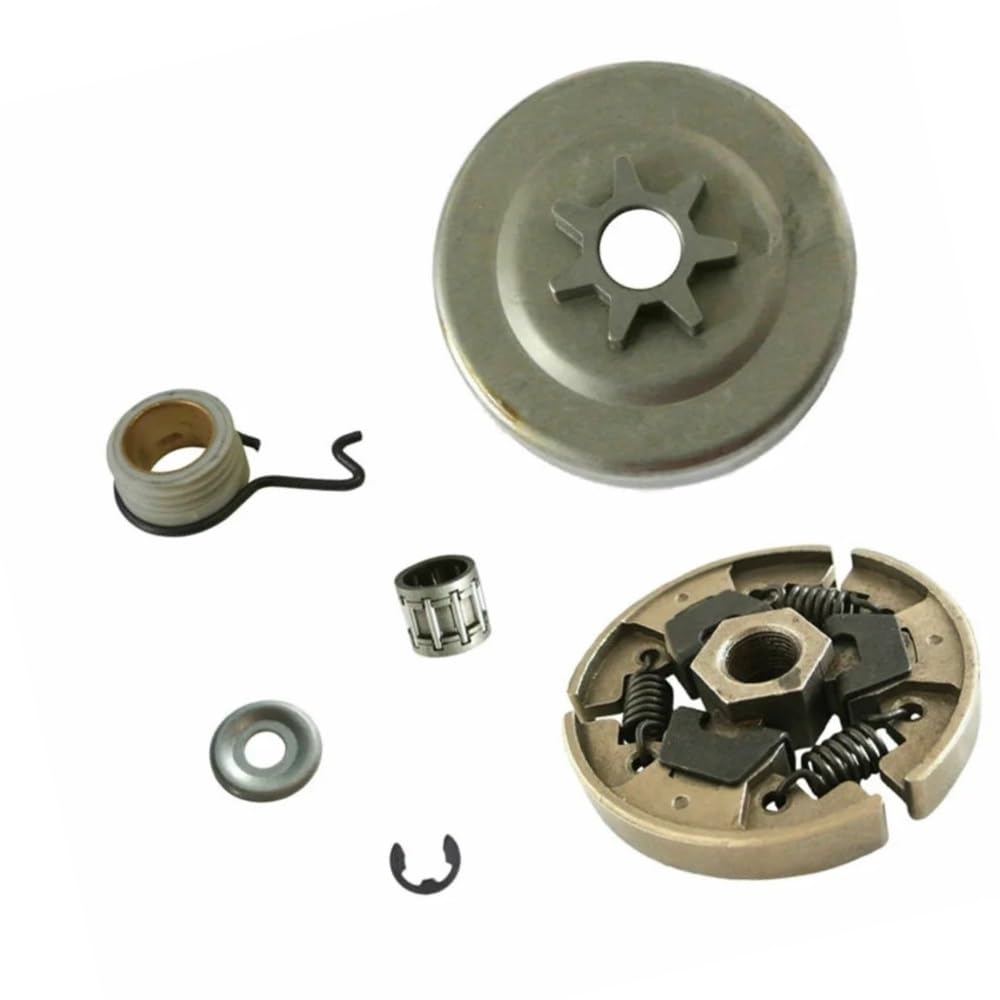 Kit de arandela de piñón de Tambor de Embrague con Clip en E for Motosierra 018, 023, 025, MS170, MS180, M10, 30 y 50
