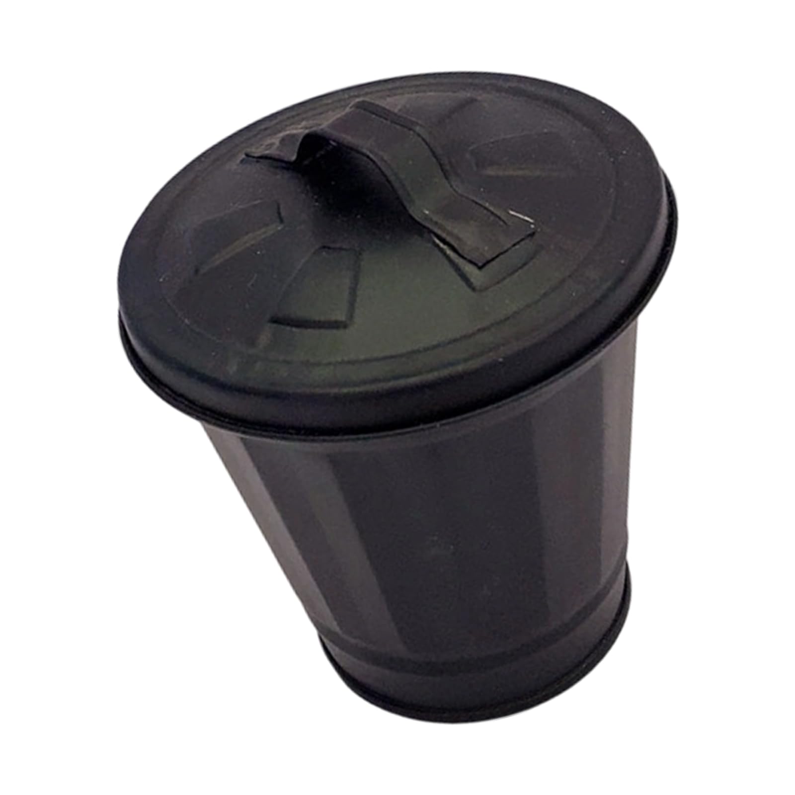 Oxxggkao Black Innovative Iron Themed Trash Bin Household Rubbish Container Small Wastebasket Creative Iron Trash Can