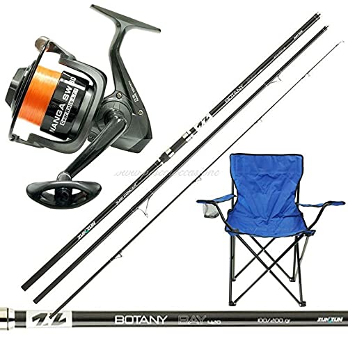 Combo Pesca Mare Canna surfcasting Tre Pezzi 4.20 - Azione 100-200 gr + Mulinello nanga 6000 + Sedia