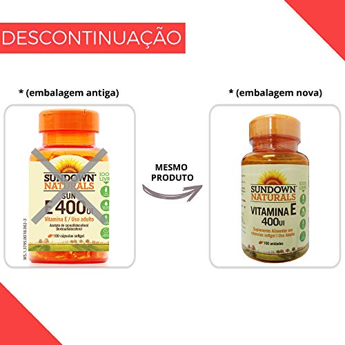 Vitamina e 400Ui - 100 Cápsulas, Sundown Naturals
