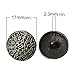 Souarts Mixed Antique Bronze Color Round Shape Pattern Engraved Metal Buttons Pack of 30pcs
