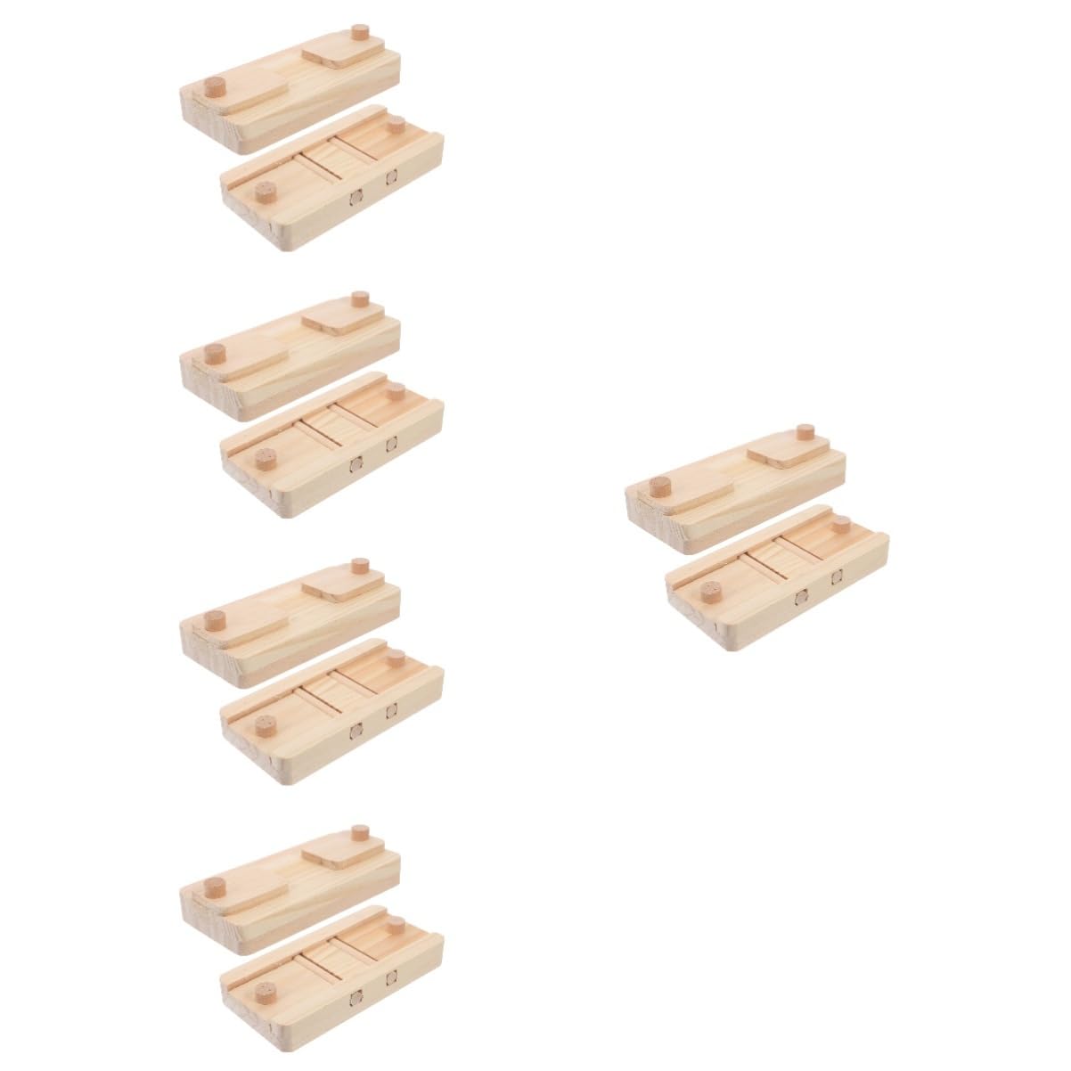 BESPORTBLE 10piezas Caja De Madera para Hámster Juguete De Forrajeo para Pequeñas Comedero y para Hámsters y Conejos Estimula Instintos