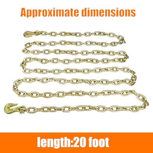 Image of ENJ Transport Binder Chain 3 /8 Inch x 20 Foot | 6,600 lbs SWL | DOT Heavy-Duty for Trucks