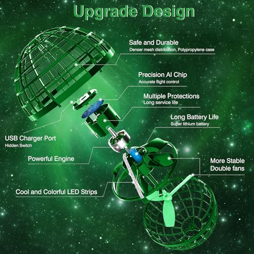 Ciniffo 2023 Flying Orb Ball Toy, Cosmic Globe Hover Boomerang Ball Flying Galactic Fidget Spinner Drone with Endless Tricks, Cool Christmas Toys Gifts for Kids Boys Girls Teens Age 6+ Year Old