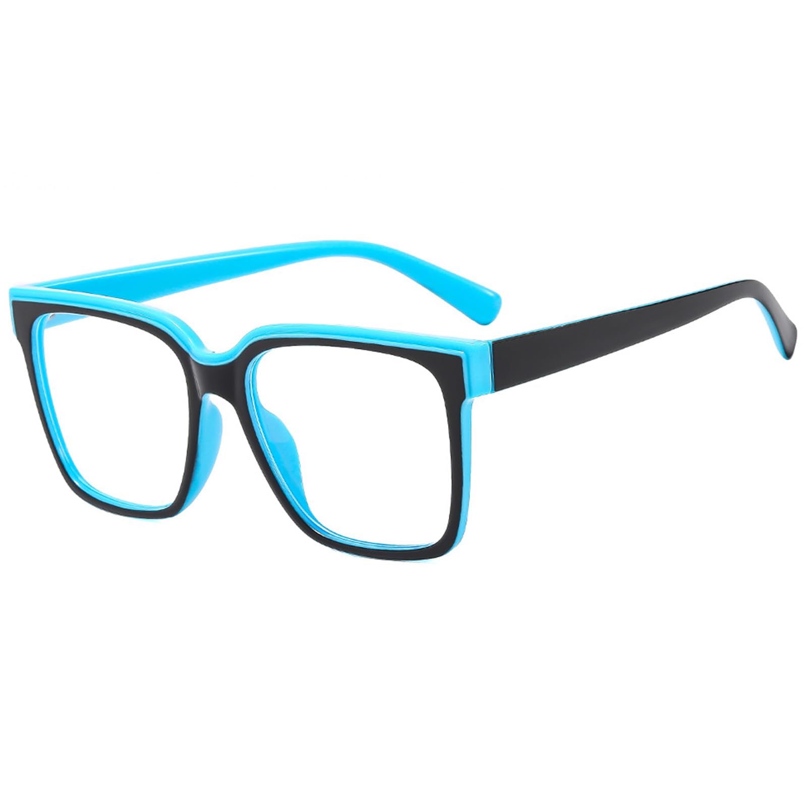 Bsreyeop Oversized Blue Light Blocker Glasses for Women Men Fashion Square Eyewear Computer Eyeglasses Non-Prescription