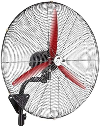 Ventilador De Pared Industrial 150 ° Rotación Columpio Ajustable En 3 Niveles Rotación De Alta Velocidad Inclinación Ajustable para Restaurantes Comerciales, Copper, 650mm