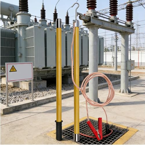 Perche de décharge HT résine époxy jaune 1,5m isolante pour sous-station électrique