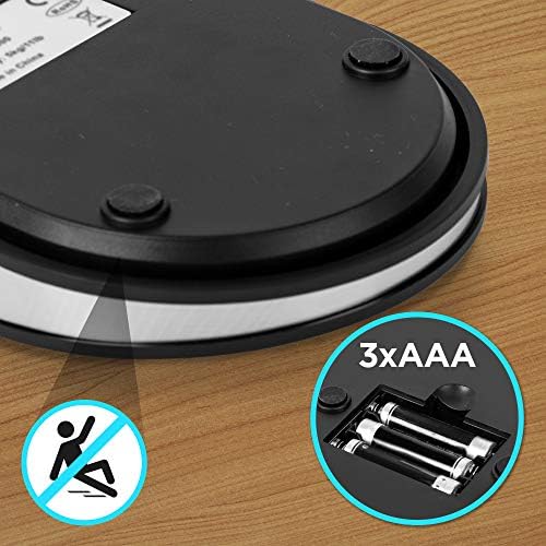 Duronic Kitchen Scales KS5000 Digital Postal Scale 5 KG / 11 LB with Baking Mixing Bowl | Stainless Steel | Large Display