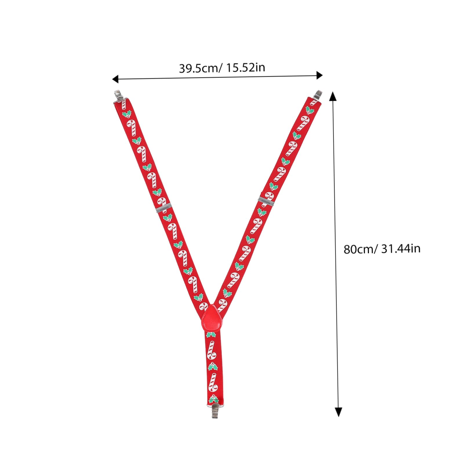 FRCOLOR Adjustable Santa Suspenders Christmas Party Accessory for Men Funny Xmas Straps with Snowflake