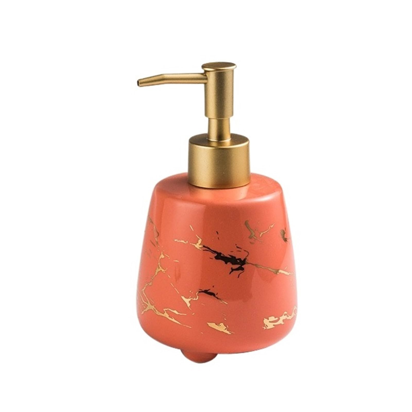 Soap Dispenser 300ml Light Luxury Lotion Push Bottle Bathroom Ceramic Soap Dispenser(Orange)