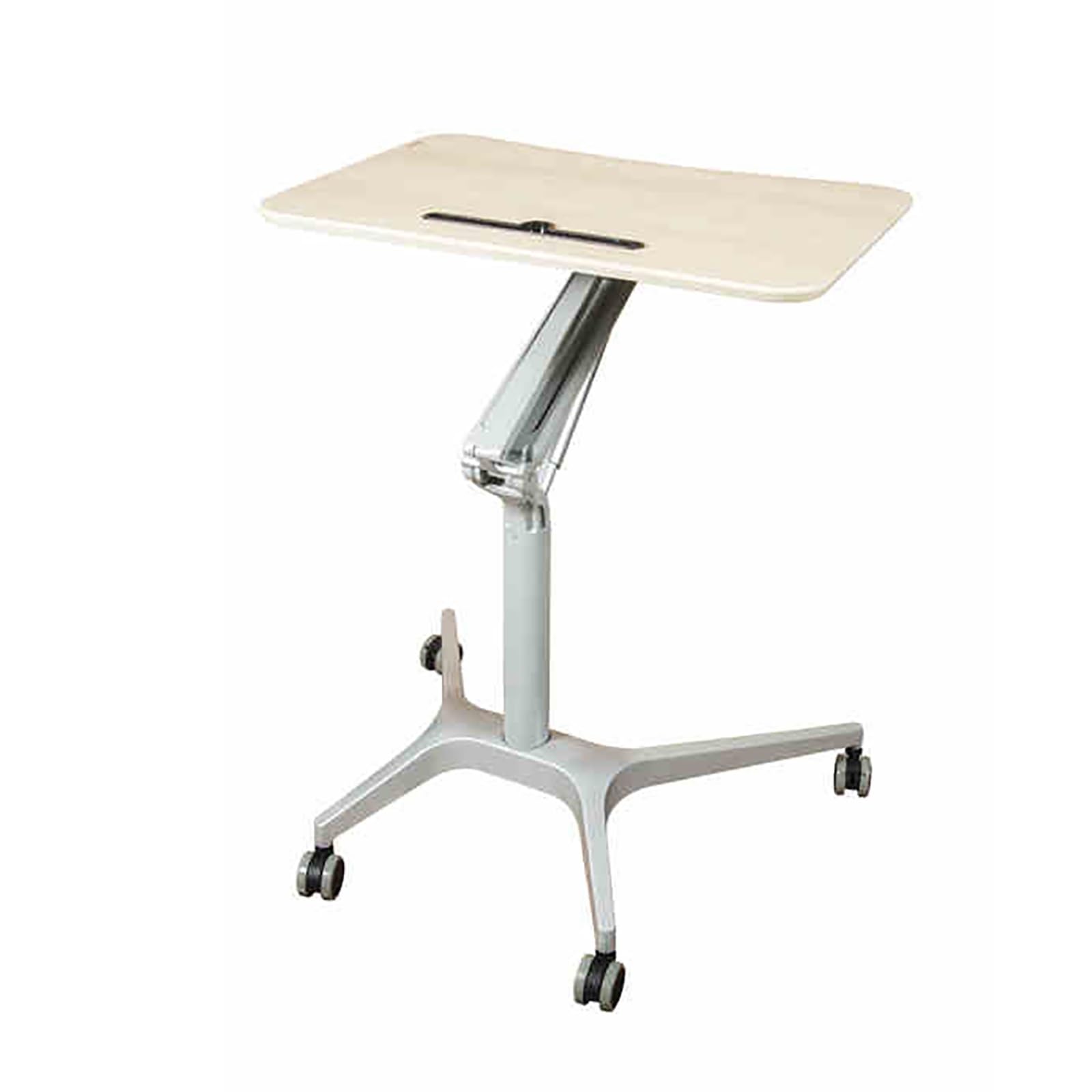 DUANHOZ Adjustable Mobile Podium Stand with Wheels - Portable Height-Adjustable Lectern for Presentations, Speeches, and Lectures