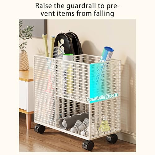 Carrito organizador con ruedas para 4-6 raquetas de bádminton miniatura 7