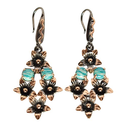 Boucles d'oreilles Amazonite 5 mm le cadeau idéal en argent et or rose