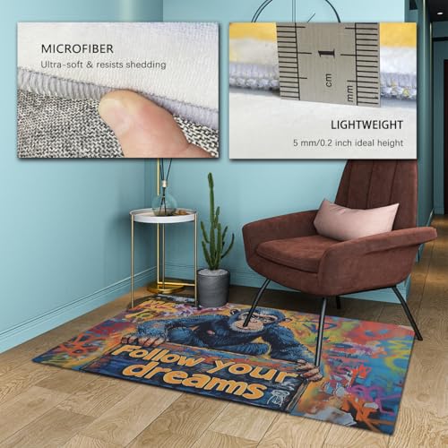 Tapis moderne d'impression animale graffiti 140x200 salon lavable machine